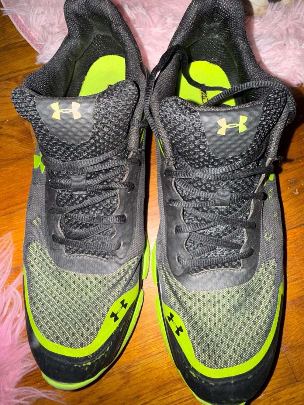Under Armour Athletic Shoes Black Neon Green